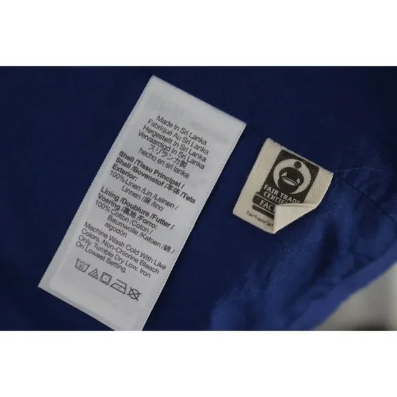 NWT madewell blazer women's Small Double breasted crossover linen blue notch
